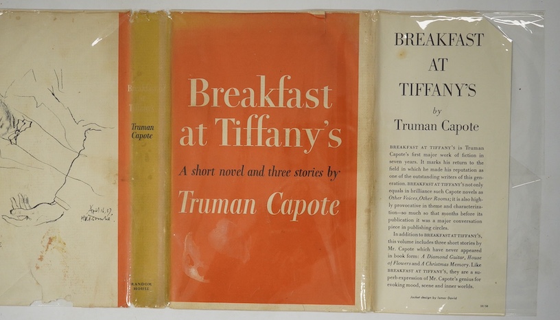 Capote, Truman - Breakfast at Tiffany's. A Short Novel and Three Stories, first edition, original cloth, first issue dust-jacket with 10/58 code to upper flap, 8vo, New York, Random House, 1958